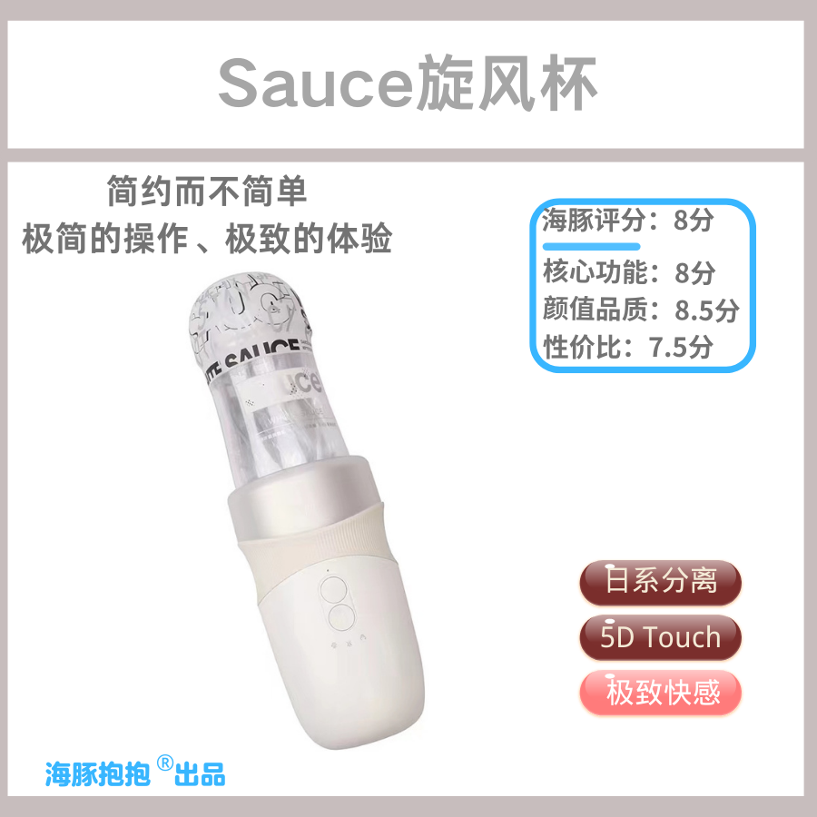 情趣玩具测评：【Sauce非理性】旋风杯，海豚评分：8分1