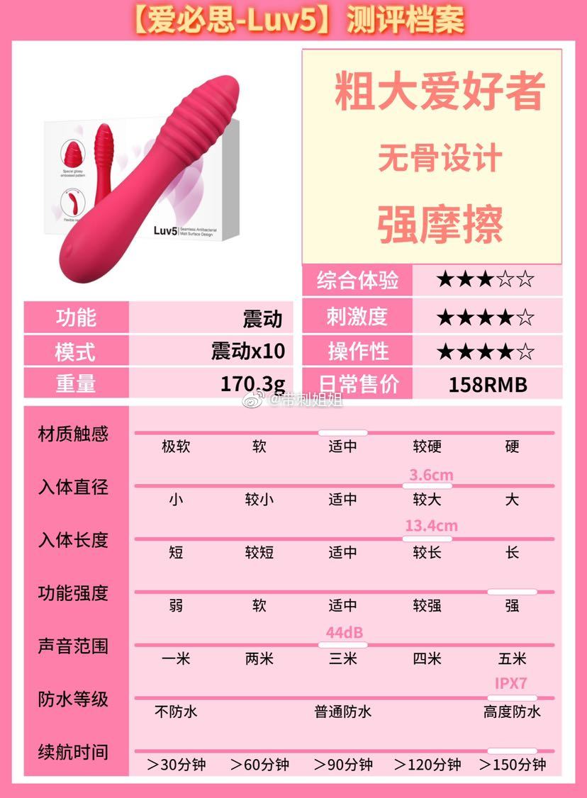 爱必思-Luv5无骨棒按摩器测评-名器社